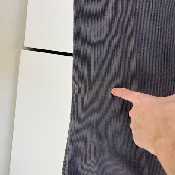 2000s Dockers corduroy mens pants, size 40x32 dark grey cotton cuffed pants - Picture 7 of 8